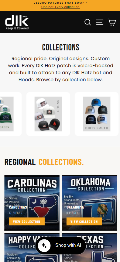 Interactive 3D Hat Patch Customizer for DIKHatz product page