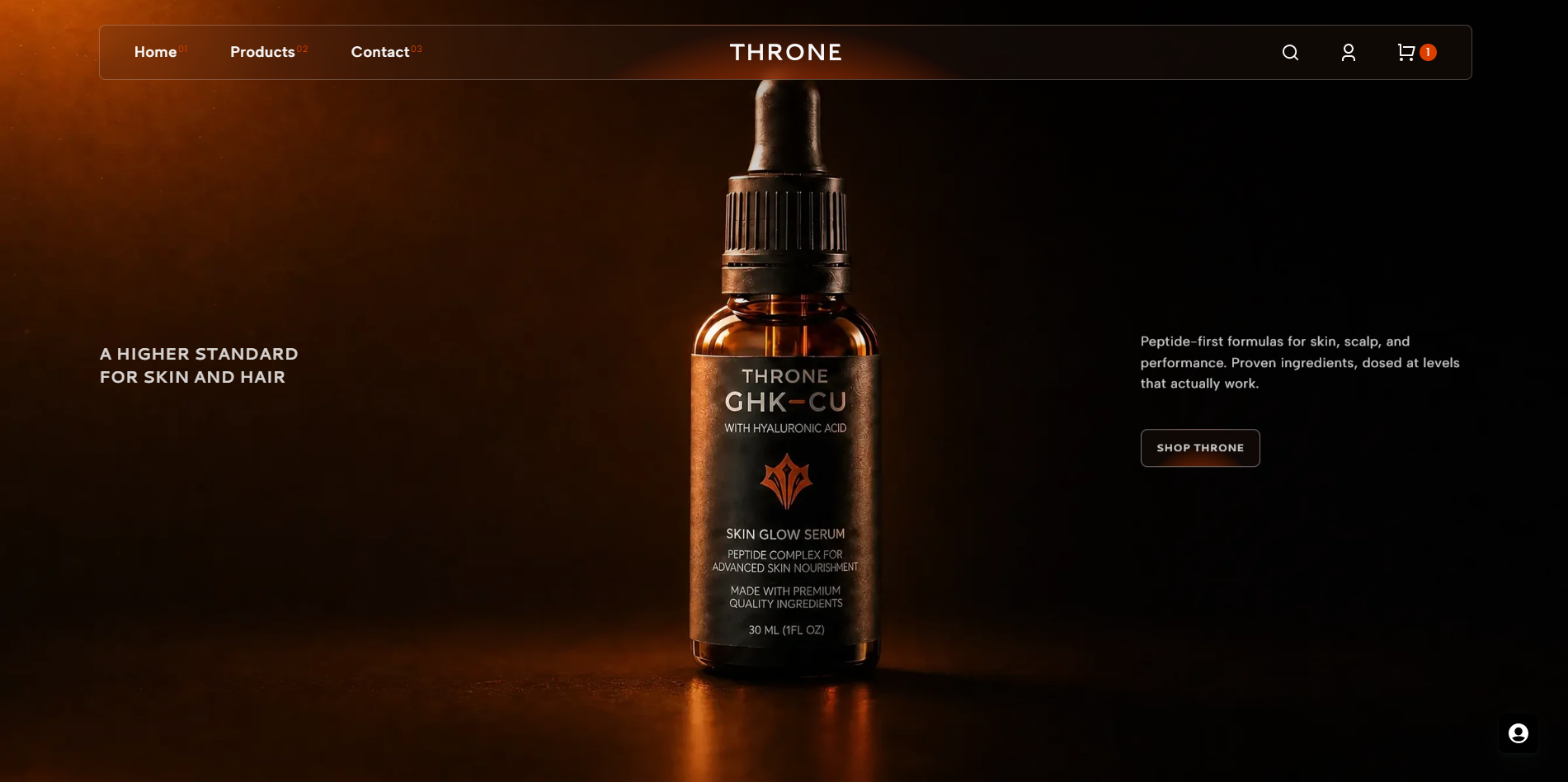 Direct-to-Consumer Luxury Cosmetics Store for Made by Throne website preview